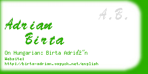 adrian birta business card